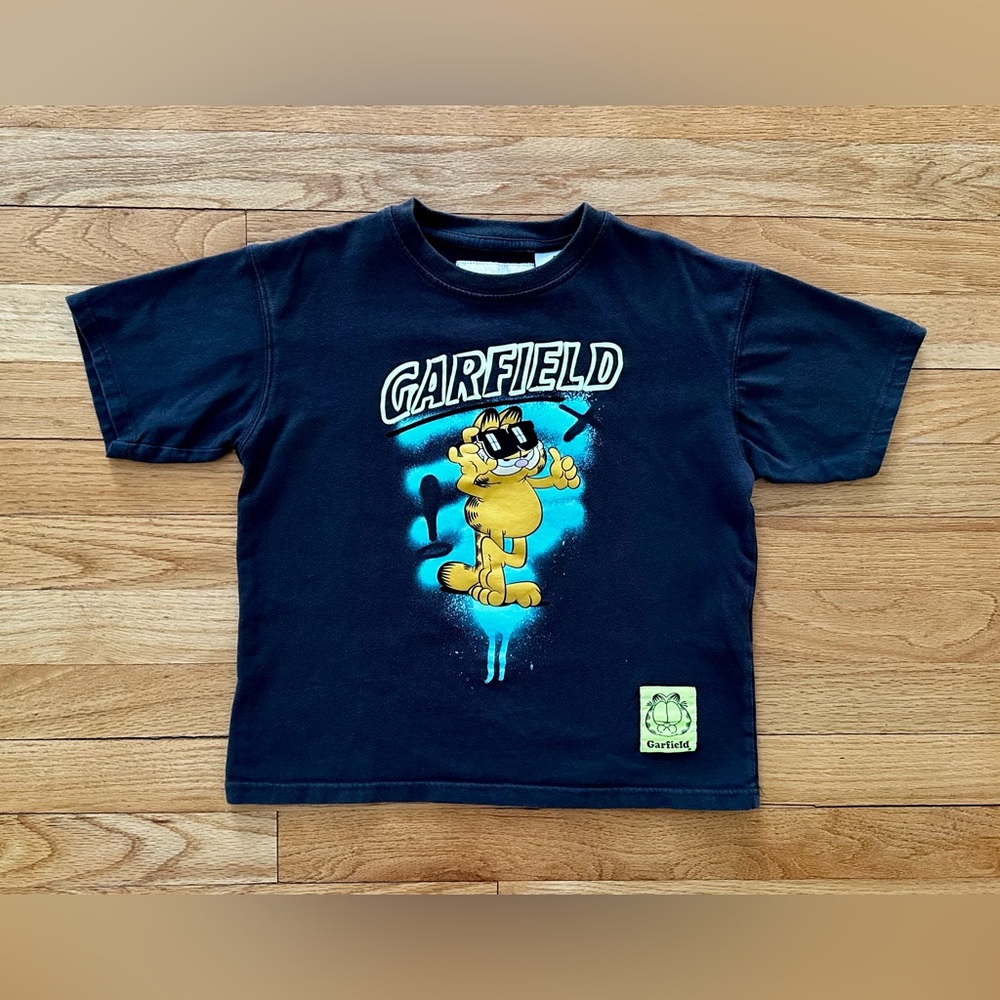 Zara Garfield Black T-shirt & Primark Super Mario Yellow T-shirt Size 7-8 - Picture 6 of 10